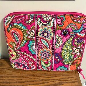 Brand New Vera Bradley Pink and Orange Floral Zippered Sleeve Laptop Bag